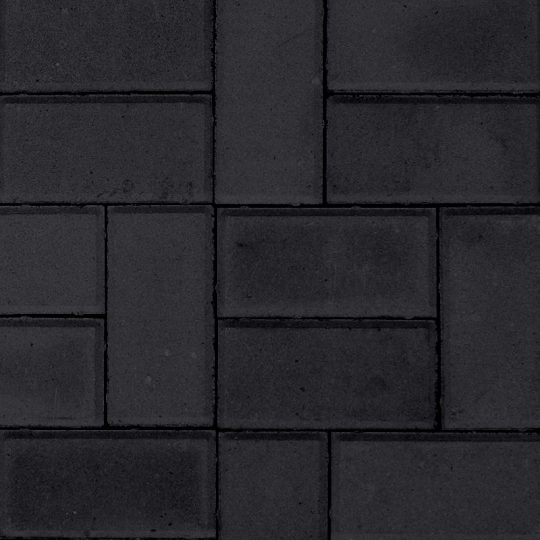 Фото 45 - Тротуарная плитка Брусчатка 10х20, Чёрная